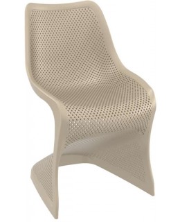 Καρέκλα Πολυπροπυλενίου Bloom Taupe 50X58X85εκ.