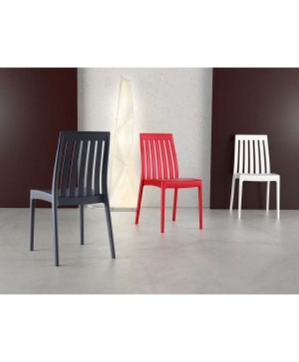 Καρέκλα πολυπροπυλενίου Soho dark grey