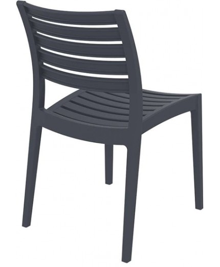 Καρέκλα Πολυπροπυλενίου Ares Dark Grey 48Χ58Χ82εκ.