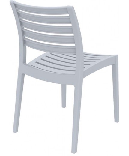 Καρέκλα Πολυπροπυλενίου Ares Silver Grey 48Χ58Χ82εκ.