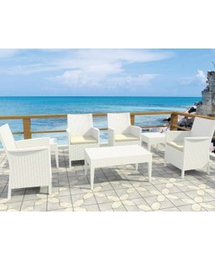 Τραπεζάκι Πολυπροπυλενίου Miami White 92X53X45εκ.