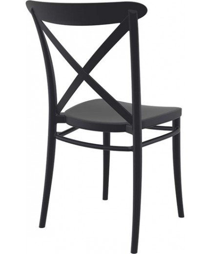 Καρέκλα Πολυπροπυλενίου Cross Black 51Χ51Χ87εκ.