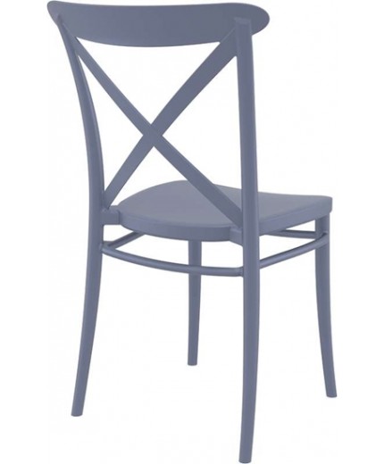 Καρέκλα Πολυπροπυλενίου Cross Dark Grey 51Χ51Χ87εκ.