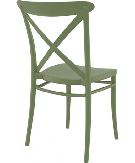 Καρέκλα Πολυπροπυλενίου Cross Olive Green 51Χ51Χ87εκ.