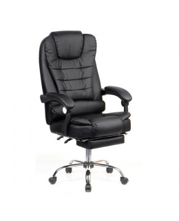 Καρέκλα Γραφείου A4550 Μαύρο Pu με Ανάκλιση και Υποπόδιο