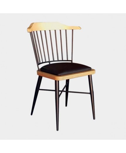 Καρέκλα μεταλλική 537 με ταπετσαρία